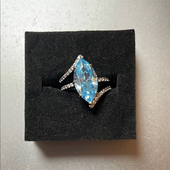 BP March 2025 - Aquamarine and Hematite Ring - Size 5 - Picture 3 of 4